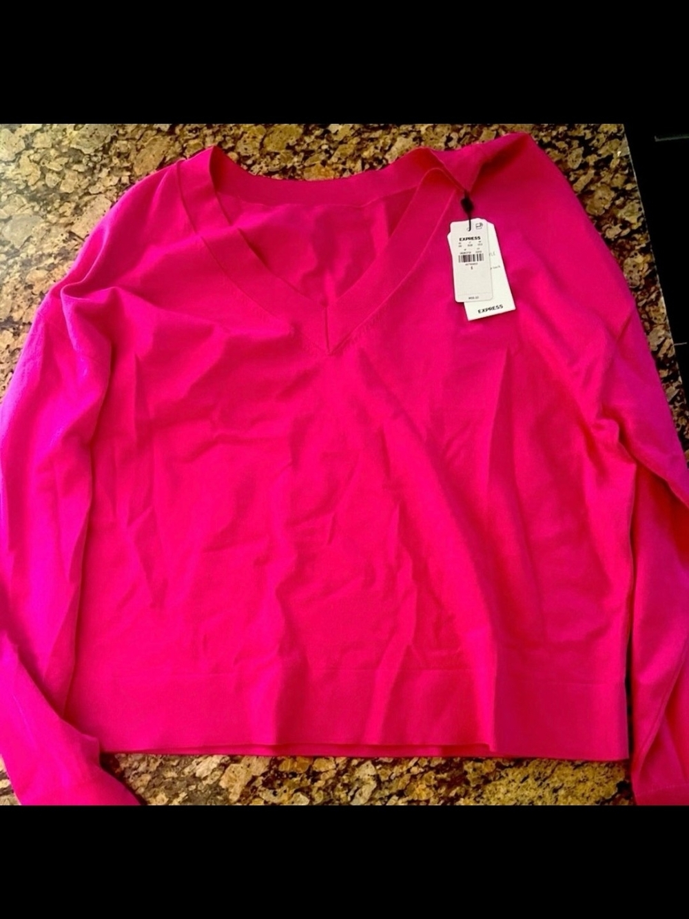 Women's Fuchsia V-Neck Dalmain Sweater NWT